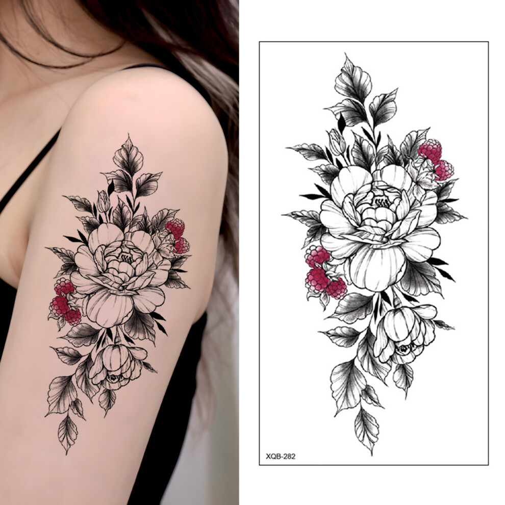 Creation-3C (Xqb282) Flower Arm Tattoo Stickers For Women