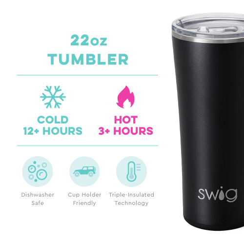 22-oz-Becher | Isolierter Edelstahl-Reisebecher | Schwarz 1