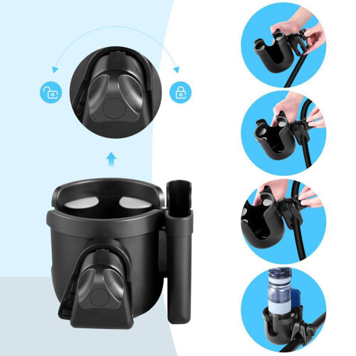 2-in-1 Getränke- und Handyhalter für Rolli 1