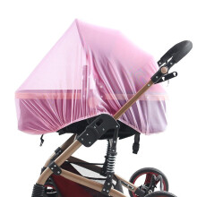 (Pink) Baby Stroller Mosquito Net for Carriers & Cribs