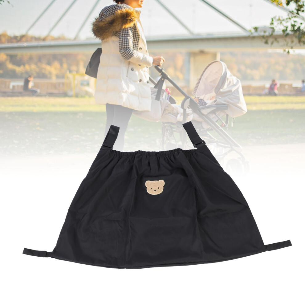Multi-Purpose Stroller Cargo Bag Nappy & Bottle Storage Hanging Organizer Black