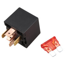 2X 12 Way Blade Fuse Holder Box with Spade Terminals and Fuse 4PCS 4Pin 12V 80A Relays for Car Truck Trailer and Boat