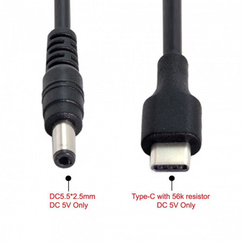 CY USB3.1Τύπος C USB-C to5V DC5.5 Καλώδιο επέκτασης φόρτισης 2.5mm για κινητό τηλέφωνο25cm 2