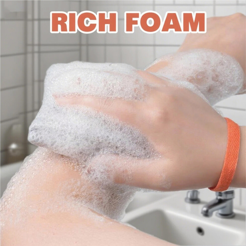Roc-Electron (Oval White With Hook) Mesh Soap Bag For Shaving & Handmade Soap