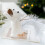 (White, A) Flocking Squirrel Ornaments for Christmas Gifts 1