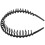 2X Cerchietto in plastica dentato nero per donna 3