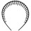 2X Cerchietto in plastica dentato nero per donna 5
