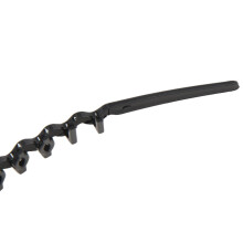 2X Frau Kunststoff Zaehne Kamm Hairband Haar Hoop Stirnband Schwarz