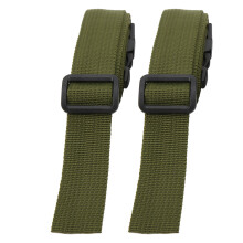 2Pcs Adjustable Travel Luggage Fixing Straps 150x2.5cm Green with Buckles