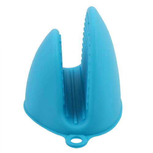 Heat Proof Silicone Cooking Mitten Blue