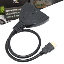 3-Port HDMI-Schalter 1080P 1 Eing. 3 Aus., Plug & Play, Schwarz