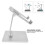 Supporto per tablet in lega di alluminio argentata 1312,5 cm 9