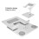 Supporto per tablet in lega di alluminio argentata 1312,5 cm 10
