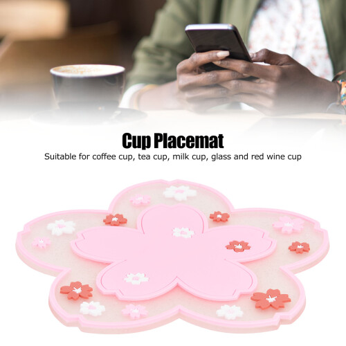 Floral PVC Heat Insulation Coaster Set