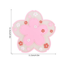 Soft PVC Floral Coasters for Drinkware