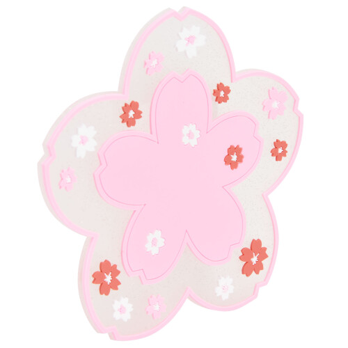 Pink Floral AntiSlip Cup Coasters Pack