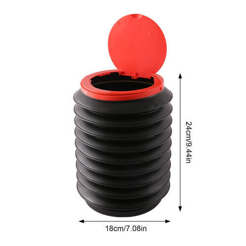 (with lid) Foldable Car Trash Can, Waterproof Garbage Bag 2