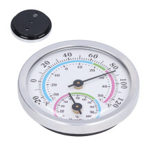 Indoor Thermometer with Aluminum Alloy Frame, 58mm Diameter, Humidity & Temperature Monitor