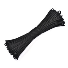 550 Lbs Durchmesser 4 Mm 9-Adriges Geflochtenes Nylon-Regenschirmseil für Dschungel-Outdoor-Camping-WäScheleine (Schwarz)