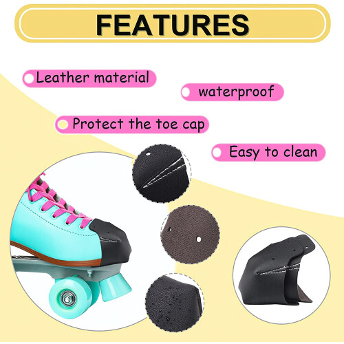 Προστατευτικά δακτύλων Roller Skate Chic από δέρμα αγελάδας για σταθερή προστασία και 2
