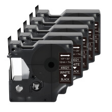 5 Stuks 12Mm 45021 Label D1 Tape voor  Labels Geschikt voor  voor LabelManager PnP 160 210D 260P 280 360D 420P Label Maker