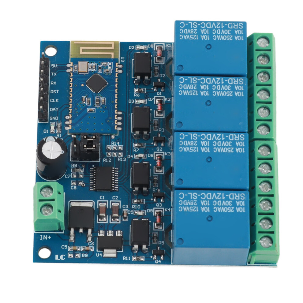 12V 4 Channel Bluetooth Relay Module With App Control For Android 4391391761226