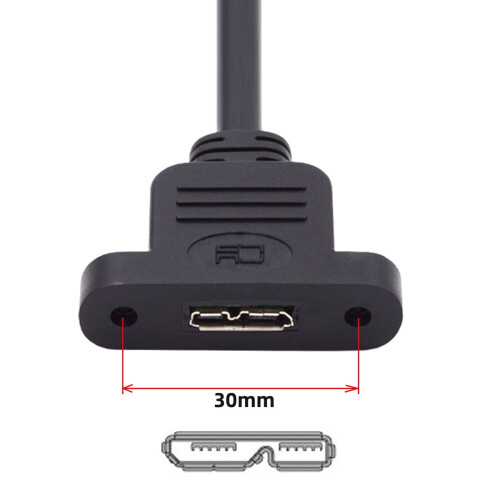 Καλώδιο επέκτασης τύπου βίδας CY Type-C USB3.0USB-C αρσενικό σε Micro3.0Type-B θηλυκό 5Gbps 2