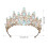 (O) Bride Crystal Flower Crown - Wedding Hair Accessory 1