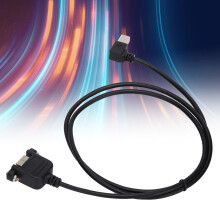 USB-B Stecker männlich auf weiblicher Verlängerungskabel, 1 m, Schwarz, 90 Adapter
