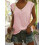 Confezione da 3 canotte da donna con maniche corte e scollo a V, magliette basic casual e comode per la primavera e l'estate. 3
