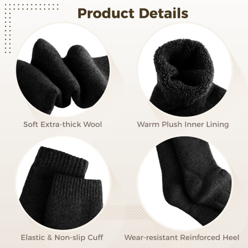Women's Merino Wool Thermal Socks 3 Pairs 1