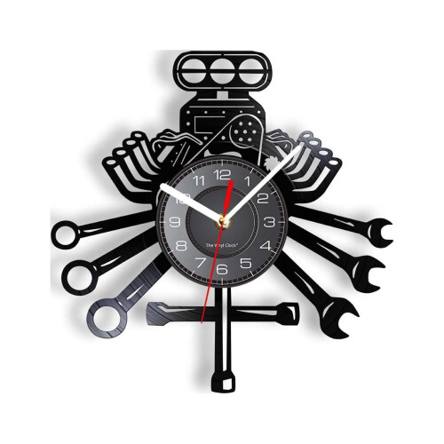 Vinylplade vægur 30cm moderne design 1