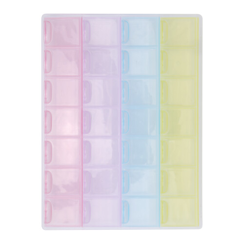 28 Grids Rhinestone Storage Box Durable Bead Organizer 21.4cm 1
