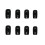 (Standard) Chic Black Reusable False Nails for Women 6