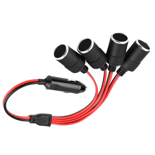 4 Port Car Charger Cigarette Lighter Socket Splitter Adapter High Power 1