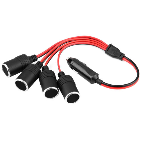 4 Port Car Charger Cigarette Lighter Socket Splitter Adapter High Power 2