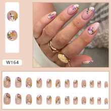 (Standard) 24Pcs Flower False Nails for Women