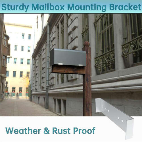 Metal Mailbox Mounting Bracket Large for Mailboxes with 8Inch Wide Floor 2Pcs 2