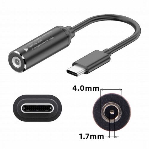 CY DC Jack 4.0x1.7mm Είσοδος σε καλώδιο φόρτισης USB-C Type-C για φορητό υπολογιστή PD9V5V20V 2