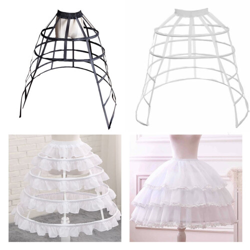 Sottogonna da donna con cerchi e gabbia per uccelli cava, crinoline 2