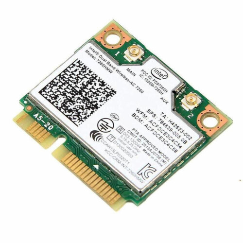 Κάρτα Wi-Fi διπλής ζώνης Intel7260HMW, προσαρμογέας PCI-E 867Mbps 802.11ac 1