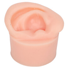 Modèle en silicone pour l'oreille gauche, flexible pour présentation de piercings et boucles d'oreilles, peau claire