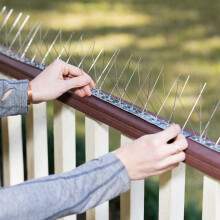 20 Pcs/Box Bird Spikes, Stainless Steel Bird Deterrent Spikes Cover for Fence Railing Walls Roof Yard