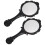 Retro Handheld Glass Mirror with Black Handle 2 Pieces 6