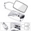 2Pcs Chrome Square Motorcycle Rearview Mirrors, Adjustable & Durable 8