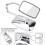 2Pcs Chrome Square Motorcycle Rearview Mirrors, Adjustable & Durable 4