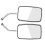 2Pcs Chrome Square Motorcycle Rearview Mirrors, Universal Fit 9