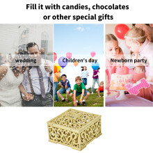 12er Pack Bonbonboxen Sechseckig Gold Für