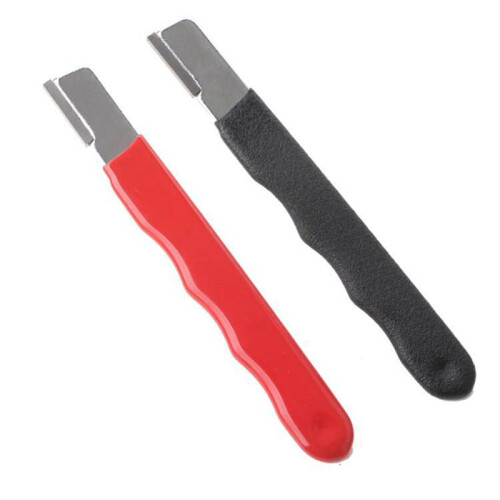 Portable Quick Knife Sharpener, Lawn Mower Dull Blade Sharpener, Multifunctional Garden Tool Sharpener,Red 2