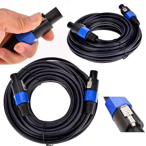 4Pack25Ft Αρσενικό Speakon σε Καλώδια, Επαγγελματικό Καλώδιο Ηχείου DJ με Καλώδιο AWG 12Gauge 1
